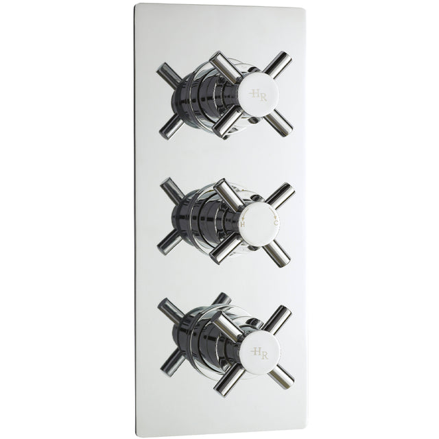 Hudson Reed Tec Crosshead 3 Outlet Thermostatic Concealed Shower Valve With Diverter Chrome KRI3023