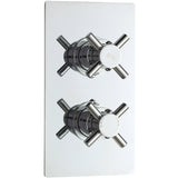 Hudson Reed Tec Crosshead 2 Outlet Thermostatic Concealed Shower Valve With Diverter Chrome KRI3207