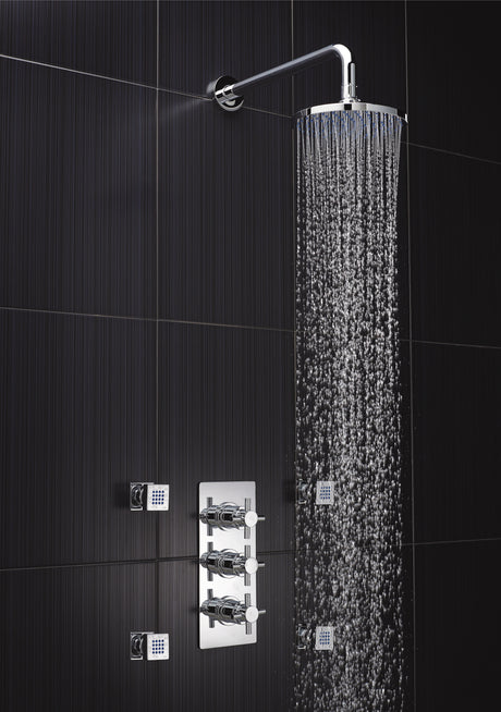Hudson Reed Tec Crosshead 2 Outlet Thermostatic Concealed Shower Valve Chrome KRI3211 LS