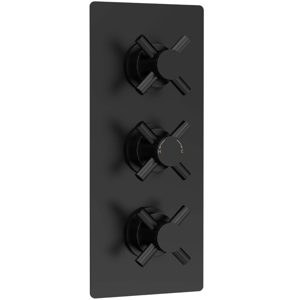 Hudson Reed Tec Crosshead 2 Outlet Thermostatic Concealed Shower Valve Matt Black KRI4211