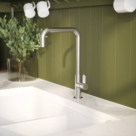 Nuie Kosi Single Lever Kitchen Mixer Tap Brushed Nickel KSI605SL LS2