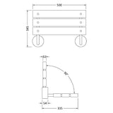Hudson Reed Shower Seat With Chrome Hinges LA371 LD