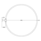 Nuie Round Shower Ring 800mm dia., Without Curtain LA386 LD