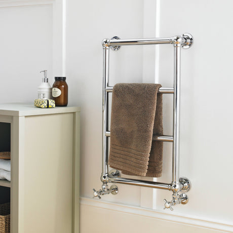 Hudson Reed Epsom Wall Mounted Heated Towel Rail H748 x W498mm Chrome LDR005 LS