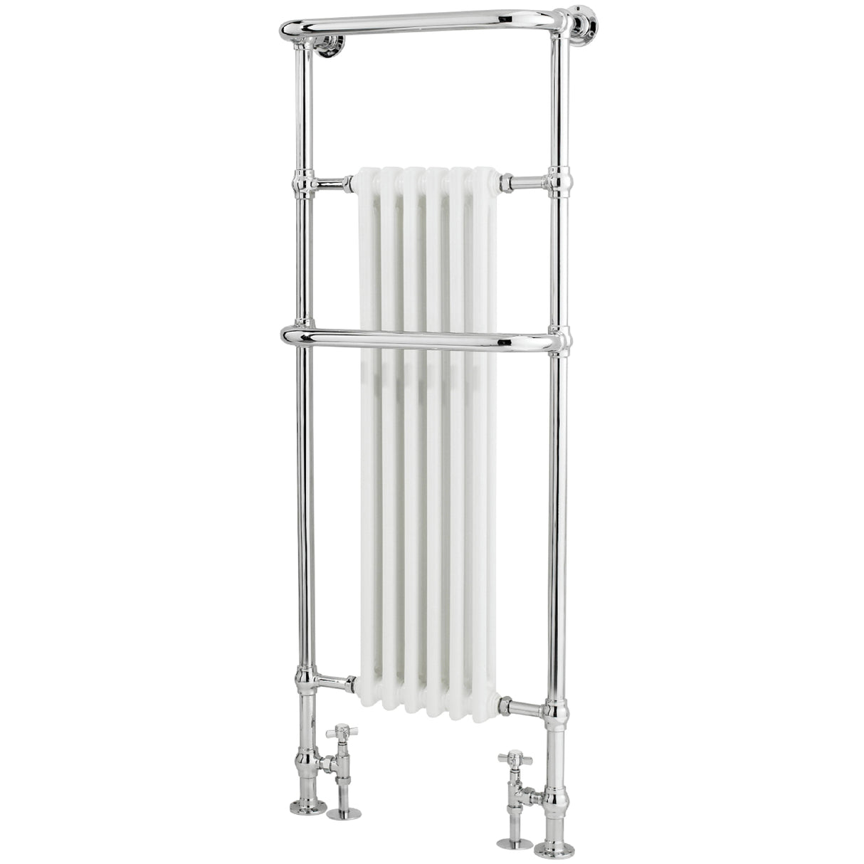 Hudson Reed Brampton Radiator & Heated Towel Rail H1500 x W575mm White/Chrome LDR008