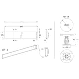 Nuie Leg & Plinth Set For 1000mm Square & Rectangular Trays Gloss White LEG2W LD