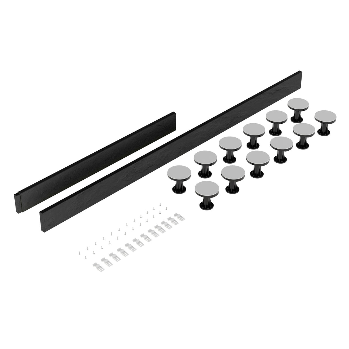 Nuie Leg & Plinth Set For 1300-1800mm Rectangular & Walk-In Trays Grey Slate LEG4S