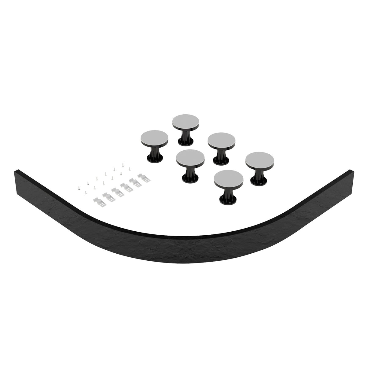 Nuie Leg & Plinth Set For 700-900mm Quadrant & Offset Quadrant Trays Grey Slate LEG5S