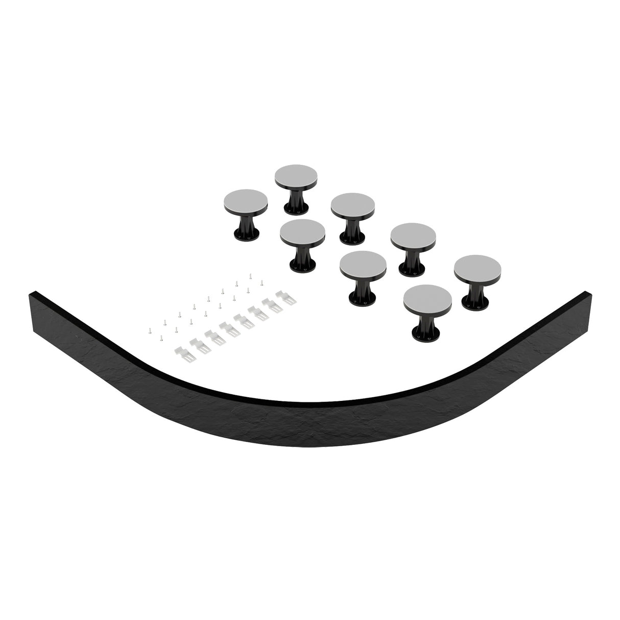 Nuie Leg & Plinth Set For 1000-1200mm Quadrant & Offset Quadrant Trays Grey Slate LEG6S