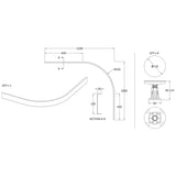 Nuie Leg & Plinth Set For 1000-1200mm Quadrant & Offset Quadrant Trays Grey Slate LEG6S LD