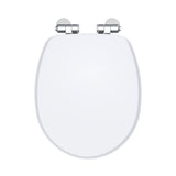 Nuie Legend Soft Close Toilet Seat With Top Fix Gloss White Gloss White LES197