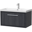 Hudson Reed Lille 800mm Wall Hung 1 Drawer Vanity Unit & Basin Graphite Grey LIL2225E