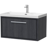Hudson Reed Lille 800mm Wall Hung 1 Drawer Vanity Unit & Basin Graphite Grey LIL2225E