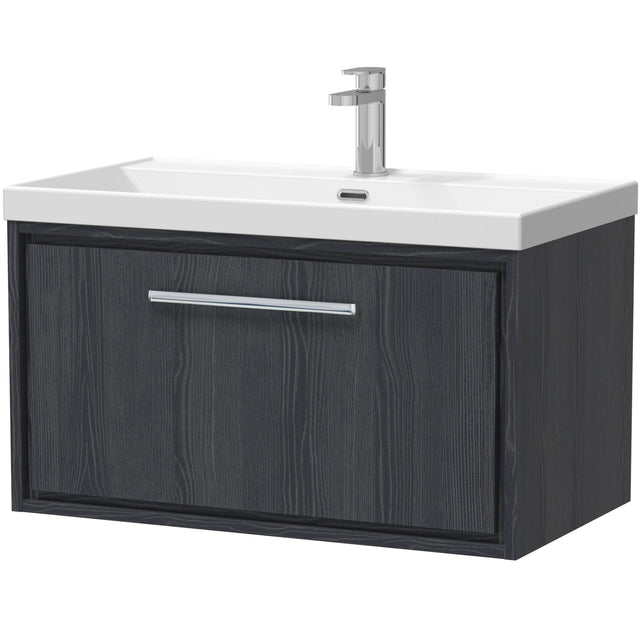 Hudson Reed Lille 800mm Wall Hung 1 Drawer Vanity Unit & Basin Graphite Grey LIL2225E