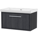 Hudson Reed Lille 800mm Wall Hung 1 Drawer Vanity Unit & Basin Graphite Grey LIL2225H