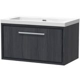 Hudson Reed Lille 800mm Wall Hung 1 Drawer Vanity Unit & Basin Graphite Grey LIL2225K