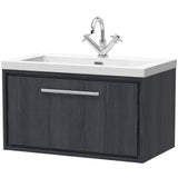 Hudson Reed Lille 800mm Wall Hung 1 Drawer Vanity Unit & Basin Graphite Grey LIL2225L