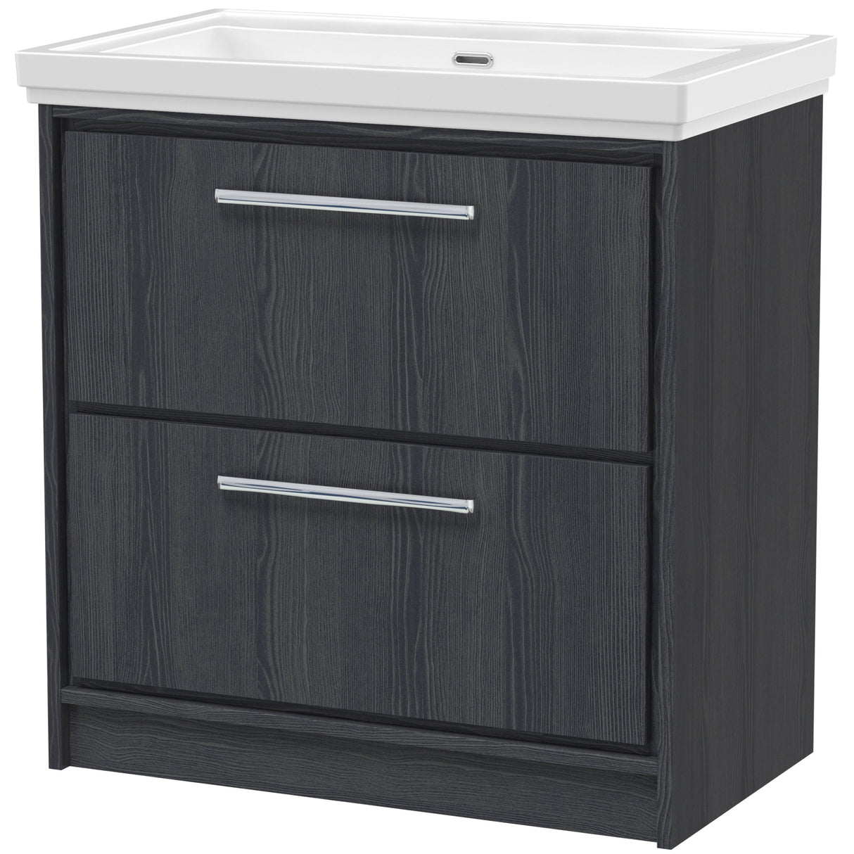 Hudson Reed Lille 800mm Freestanding 2 Drawer Vanity Unit & Basin Graphite Grey LIL2235H