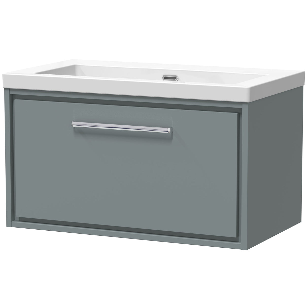 Hudson Reed Lille 800mm Wall Hung 1 Drawer Vanity Unit & Basin Coastal Grey LIL2325K