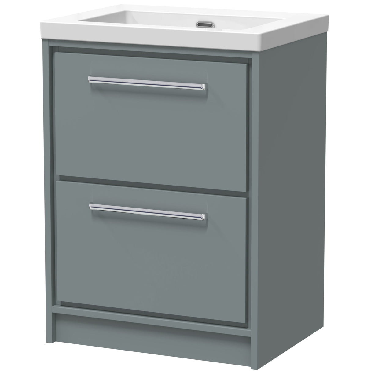 Hudson Reed Lille 600mm Freestanding 2 Drawer Vanity Unit & Basin Coastal Grey LIL2333K