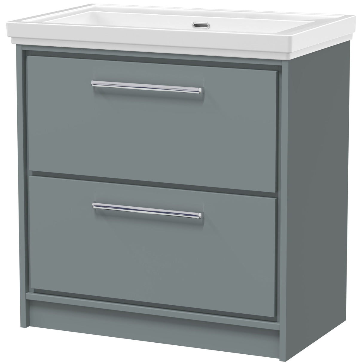 Hudson Reed Lille 800mm Freestanding 2 Drawer Vanity Unit & Basin Coastal Grey LIL2335H