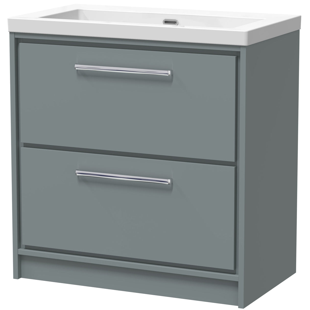 Hudson Reed Lille 800mm Freestanding 2 Drawer Vanity Unit & Basin Coastal Grey LIL2335K
