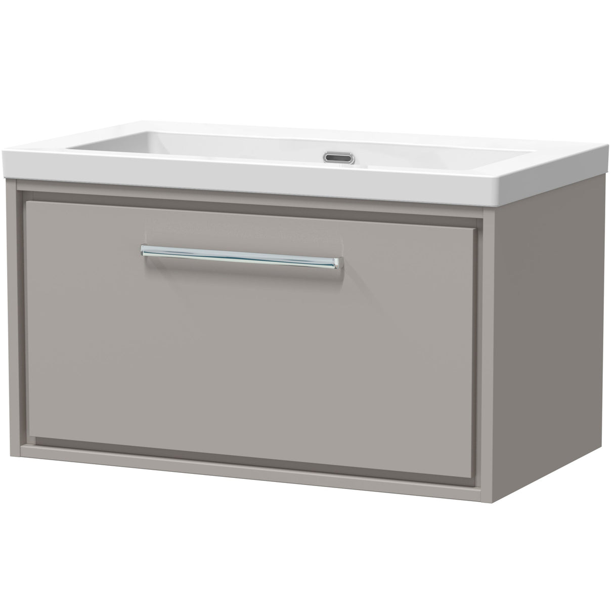 Hudson Reed Lille 800mm Wall Hung 1 Drawer Vanity Unit & Basin Pebble Grey LIL3225K