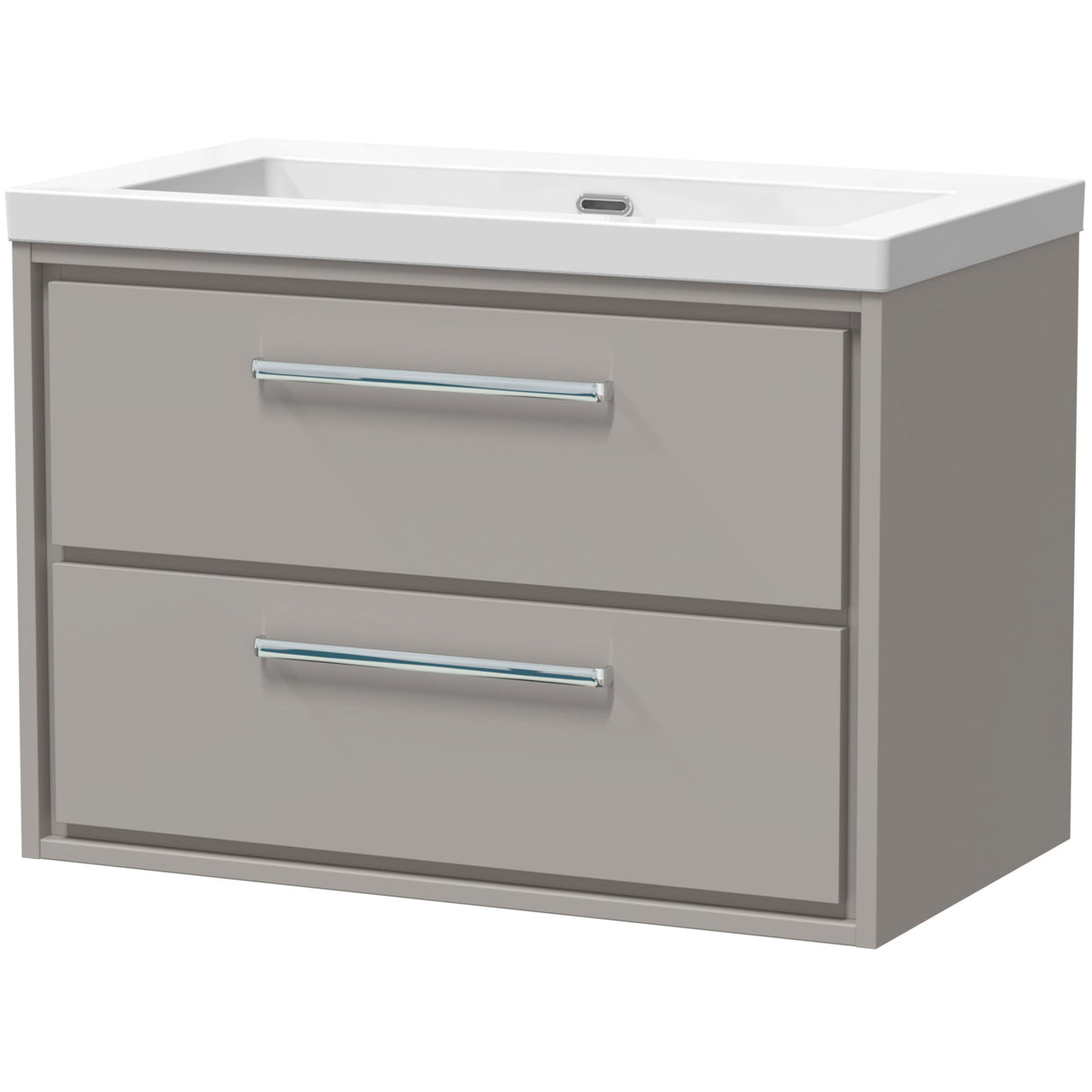 Hudson Reed Lille 800mm Wall Hung 2 Drawer Vanity Unit & Basin Pebble Grey LIL3226K