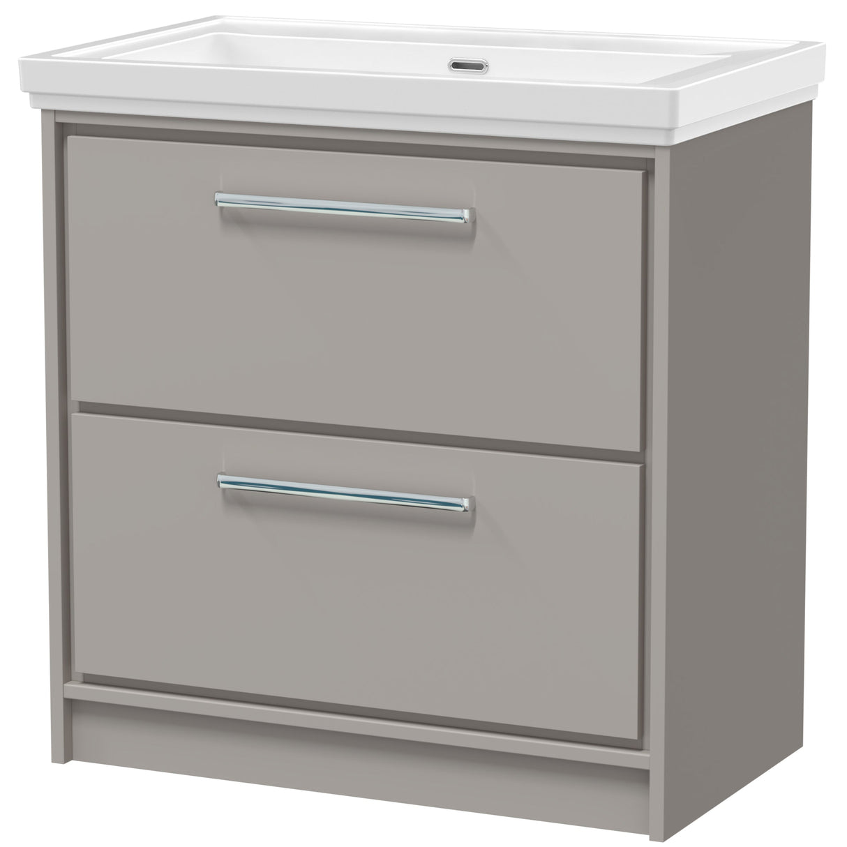 Hudson Reed Lille 800mm Freestanding 2 Drawer Vanity Unit & Basin Pebble Grey LIL3235H