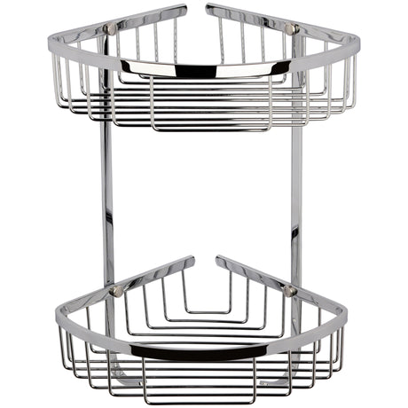 Hudson Reed Large 2 Tier Corner Basket Chrome LL308