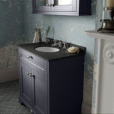 Old London 800mm Freestanding Vanity Unit & Basin, Round Bowl, 2 Door Twilight Blue LOF330 LS