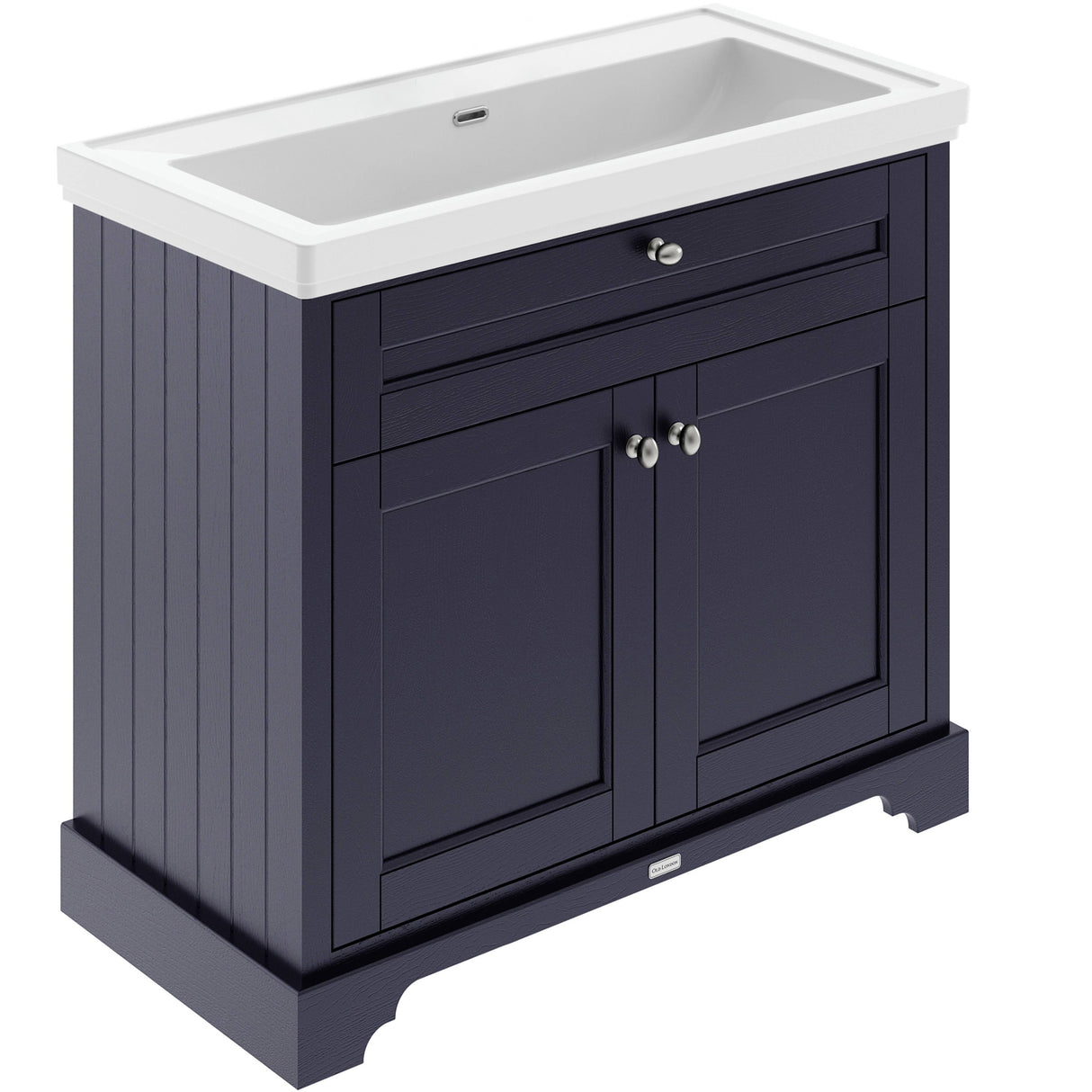 Old London 1000mm Freestanding Vanity Unit & Basin, 2 Door Twilight Blue LOF348