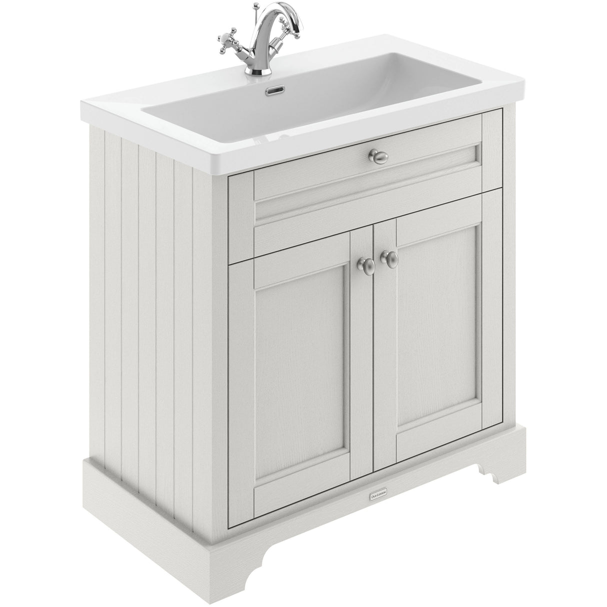 Old London 800mm Freestanding Vanity Unit & Basin, 2 Door Timeless Sand LOF402