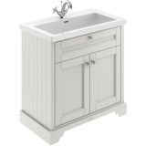Old London 800mm Freestanding Vanity Unit & Basin, 2 Door Timeless Sand LOF402