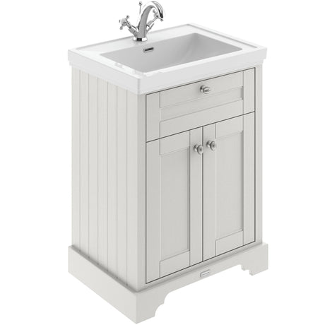 Old London 600mm Freestanding Vanity Unit & Basin, 2 Door Timeless Sand LOF404
