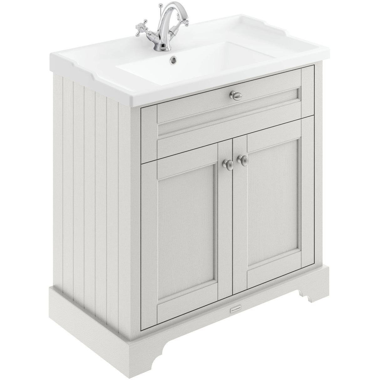 Old London 800mm Freestanding Vanity Unit & Basin, 2 Door Timeless Sand LOF405