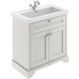 Old London 800mm Freestanding Vanity Unit & Basin, 2 Door Timeless Sand LOF406