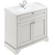 Old London 1000mm Freestanding Vanity Unit & Basin, 2 Door Timeless Sand LOF407