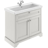 Old London 1000mm Freestanding Vanity Unit & Basin, 2 Door Timeless Sand LOF408