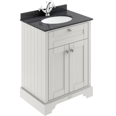 Old London 600mm Freestanding Vanity Unit & Basin, Round Bowl, 2 Door Timeless Sand LOF421