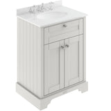 Old London 600mm Freestanding Vanity Unit & Basin, Round Bowl, 2 Door Timeless Sand LOF425