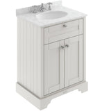 Old London 600mm Freestanding Vanity Unit & Basin, Round Bowl, 2 Door Timeless Sand LOF426