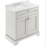 Old London 800mm Freestanding Vanity Unit & Basin, Round Bowl, 2 Door Timeless Sand LOF431