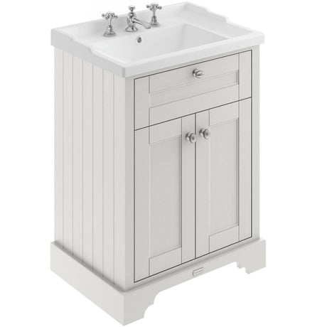 Old London 600mm Freestanding Vanity Unit & Basin, 2 Door Timeless Sand LOF433
