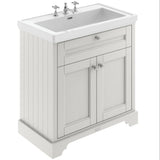 Old London 800mm Freestanding Vanity Unit & Basin, 2 Door Timeless Sand LOF436