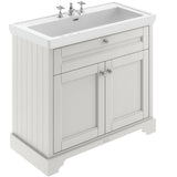 Old London 1000mm Freestanding Vanity Unit & Basin, 2 Door Timeless Sand LOF438