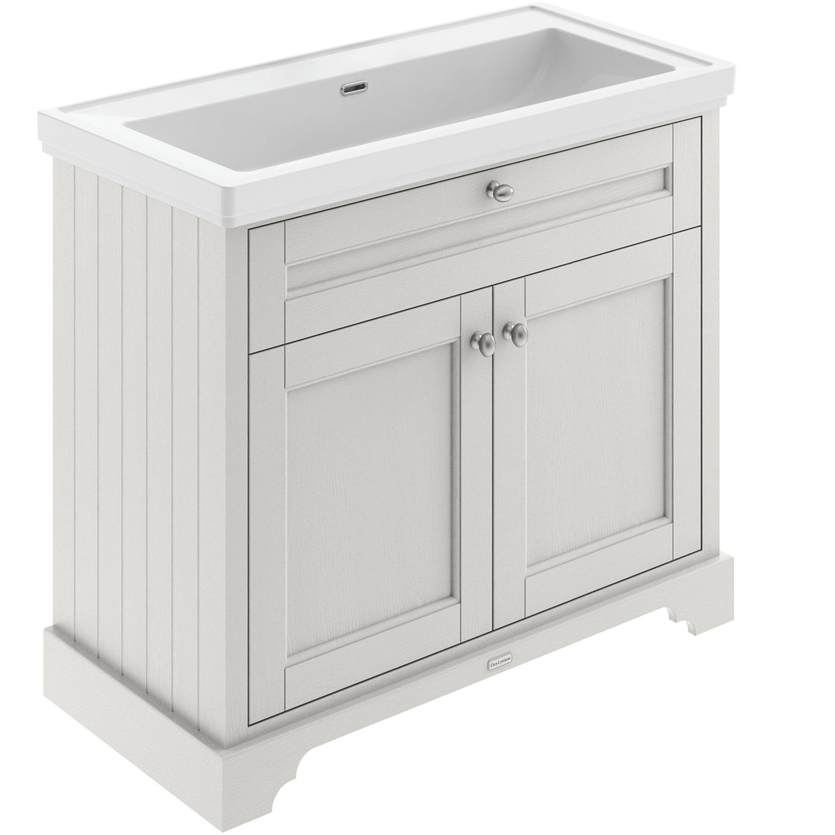 Old London 1000mm Freestanding Vanity Unit & Basin, 2 Door Timeless Sand LOF448