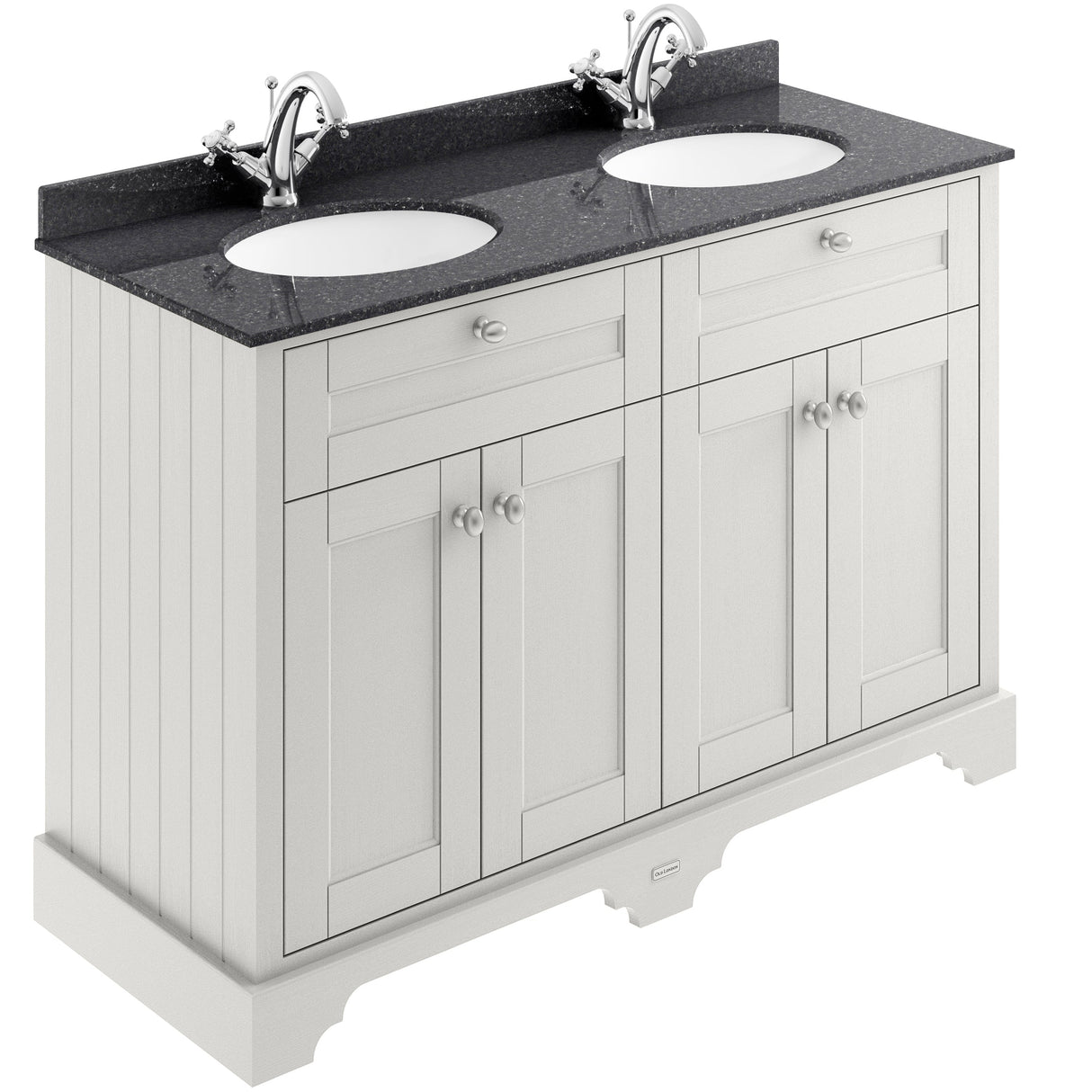 Old London 1200mm Freestanding Vanity Unit & Basin, Round Bowl, 4 Door Timeless Sand LOF463