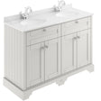 Old London 1200mm Freestanding Vanity Unit & Basin, Round Bowl, 4 Door Timeless Sand LOF464