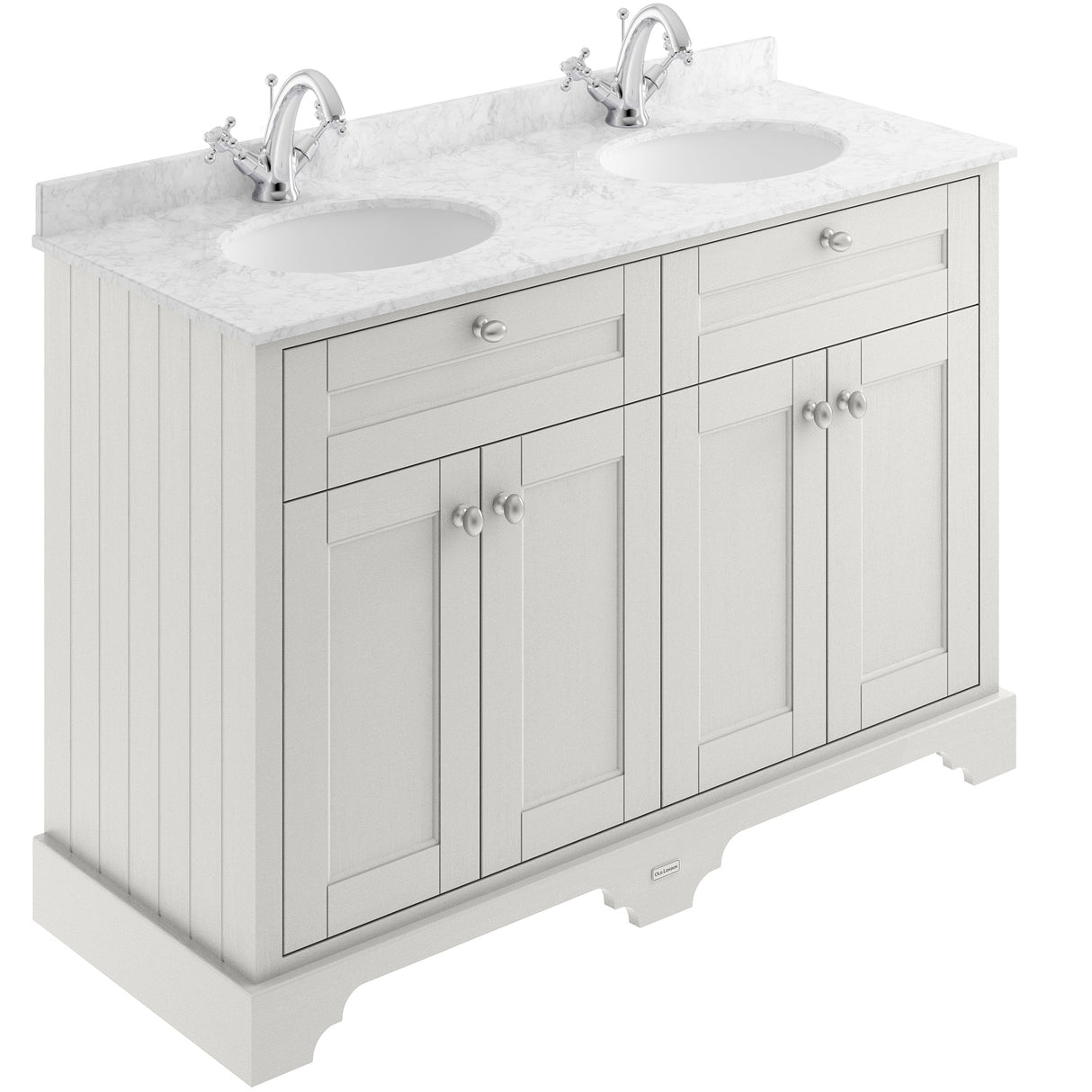 Old London 1200mm Freestanding Vanity Unit & Basin, Round Bowl, 4 Door Timeless Sand LOF465